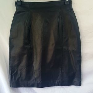Byrnes & Baker Vintage Leather Skirt